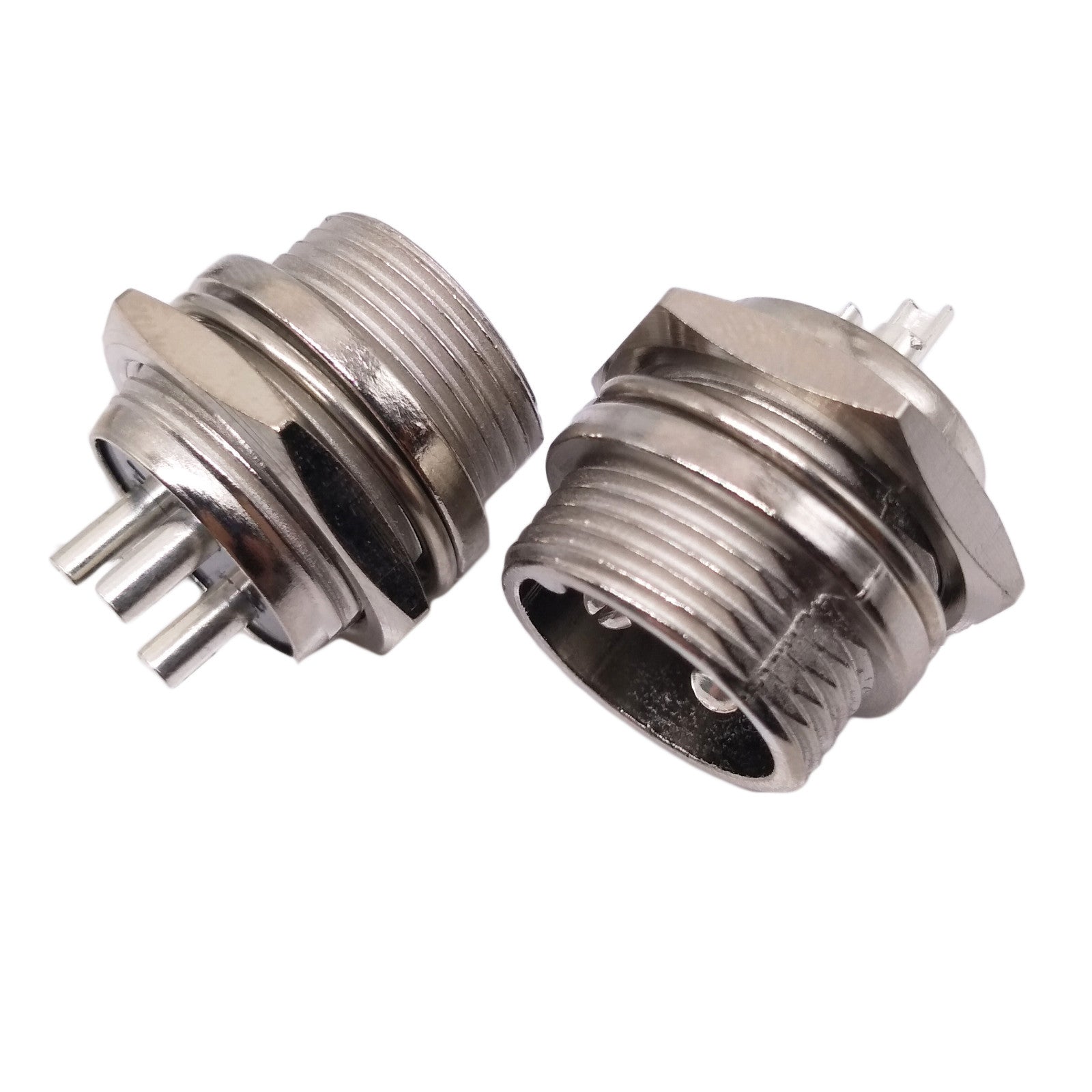 US Stock 5 Pair Aviation Plug 3Pin Female Panel Metal Wire Connector 16mm GX16-3