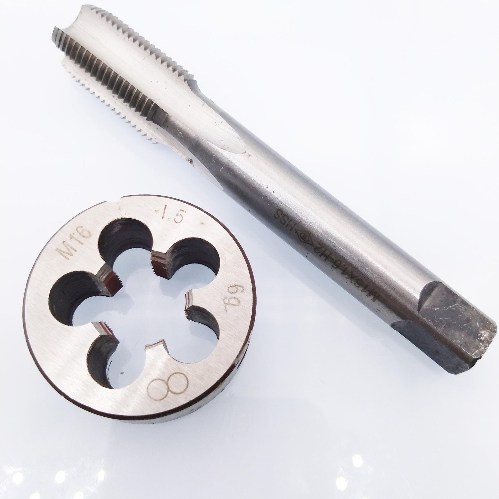 US Stock HSS M16 x 1.5mm Tap & M16 x 1.5mm Die Metric Thread Right Hand