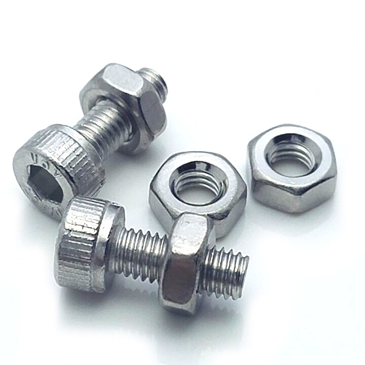 US Stock 50pc M3 x 8mm Hex Socket Screw Bolt Knurling DIN912 Stainless Steel Nut