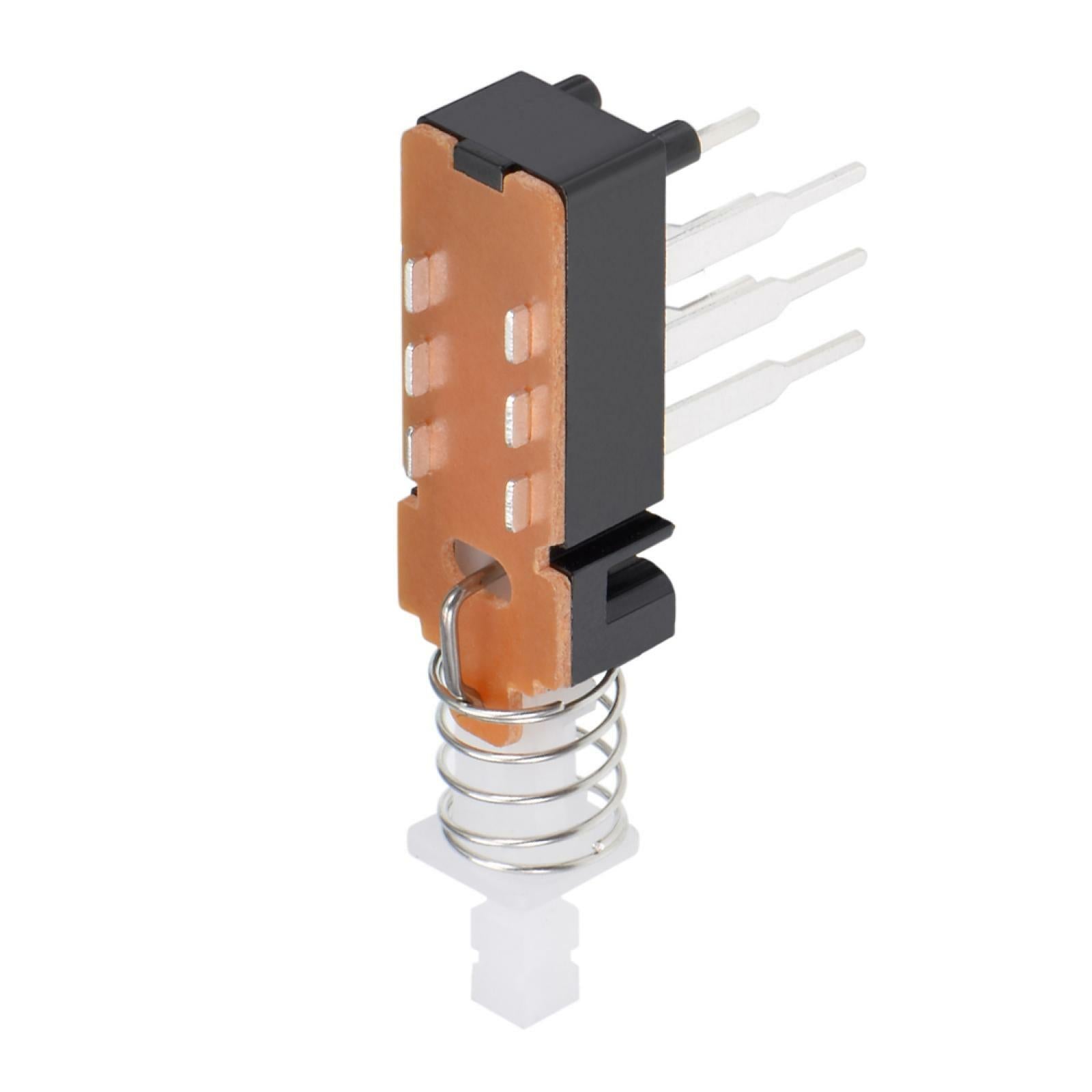5pcs Push Button Switch DPDT 6 Pin 1 Position Self-Locking Black