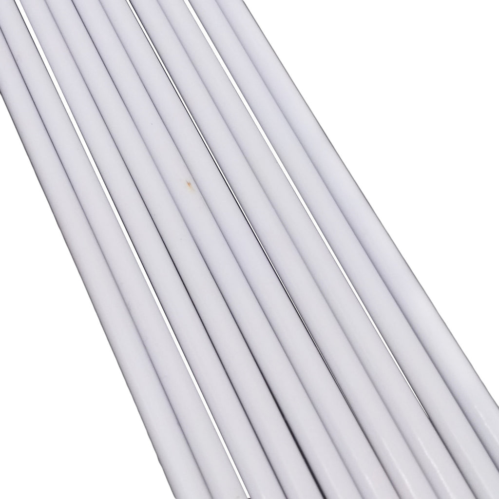 US Stock 10x ABS Styrene Plastic Round Bar Rod Dia 3mm ±10% 9.8" 250mm White