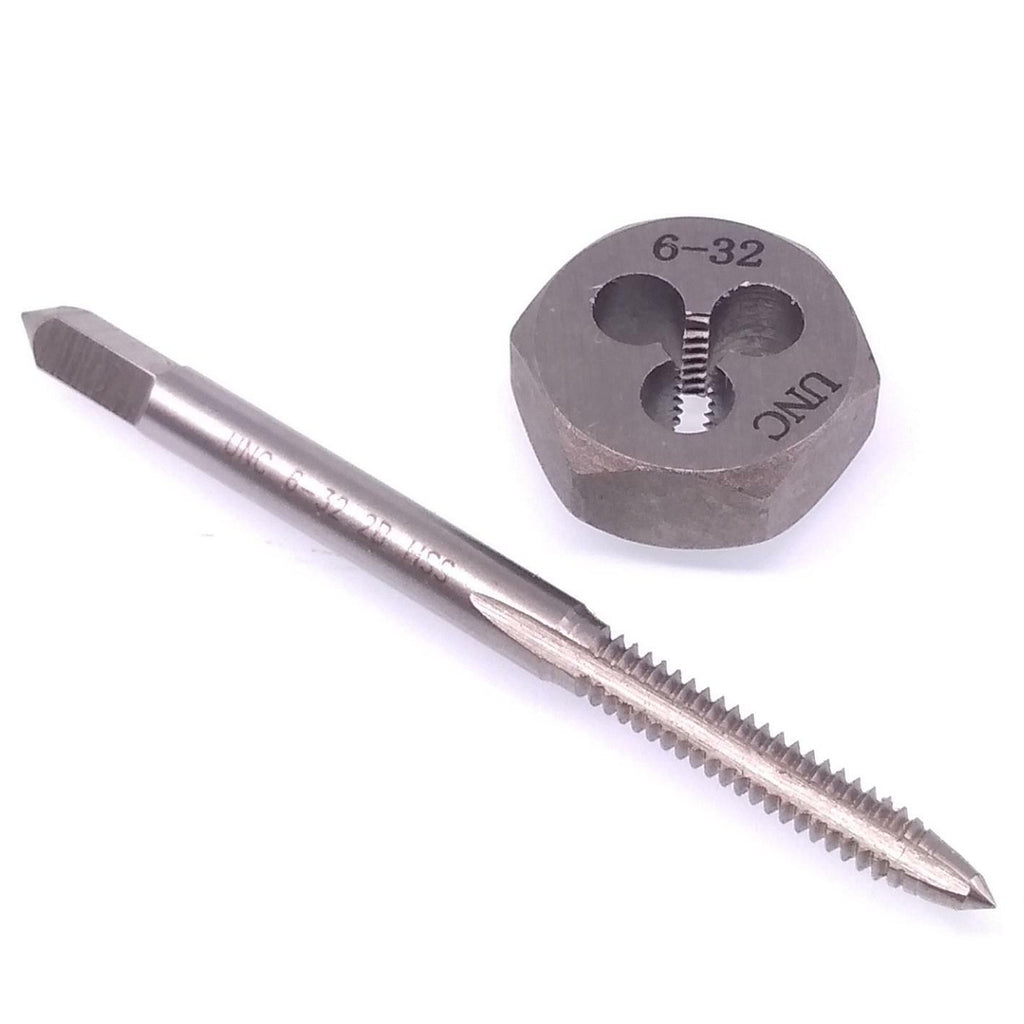 US Stock HSS 6-32 Tap & 6-32 Hexagon Die Thread Right Hand Set