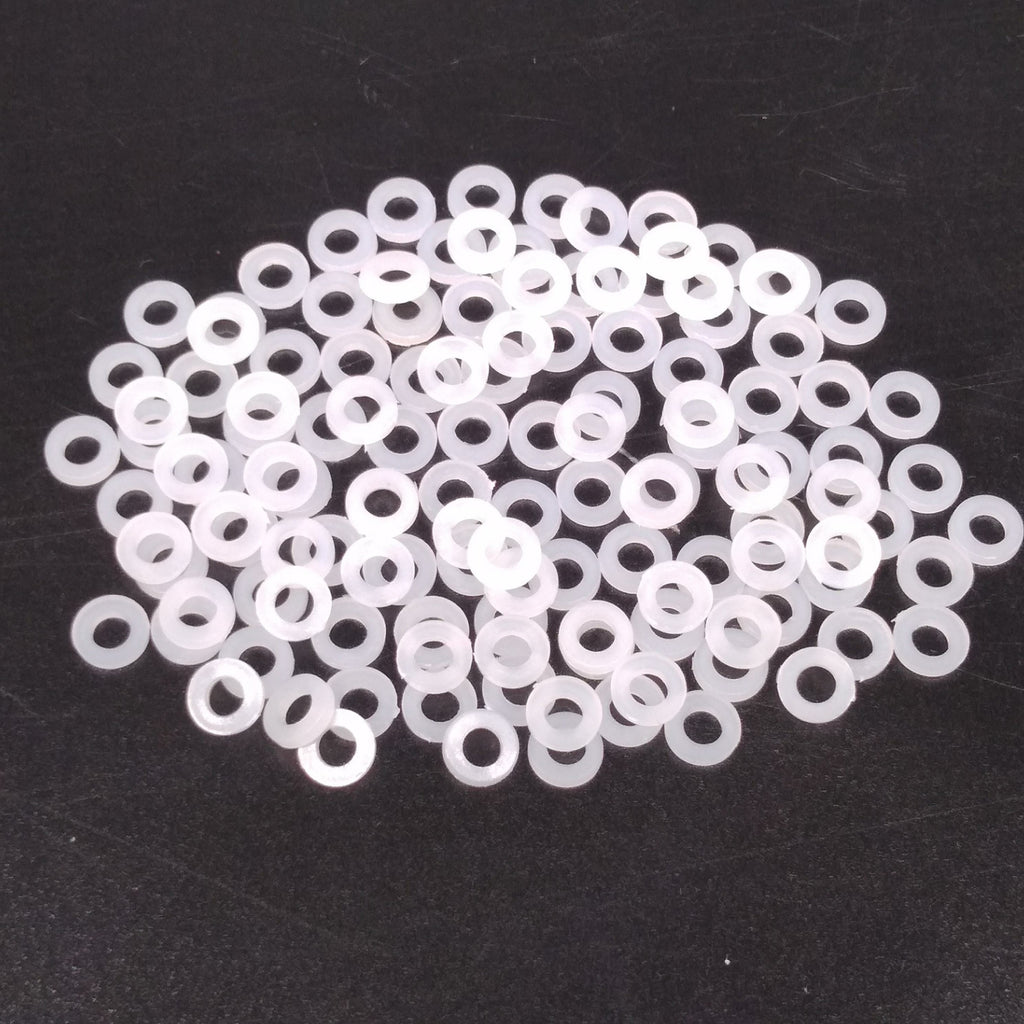 1000pcs M2.5 White Nylon Flat Washers