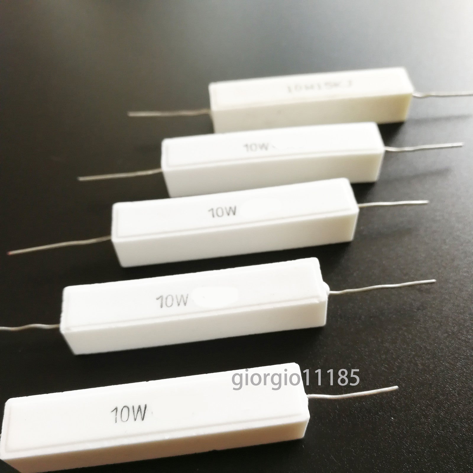 US Stock 5pcs 4.7K ohm 4K7ΩJ 10 watt Axial Ceramic Cement Power Resistor 10W