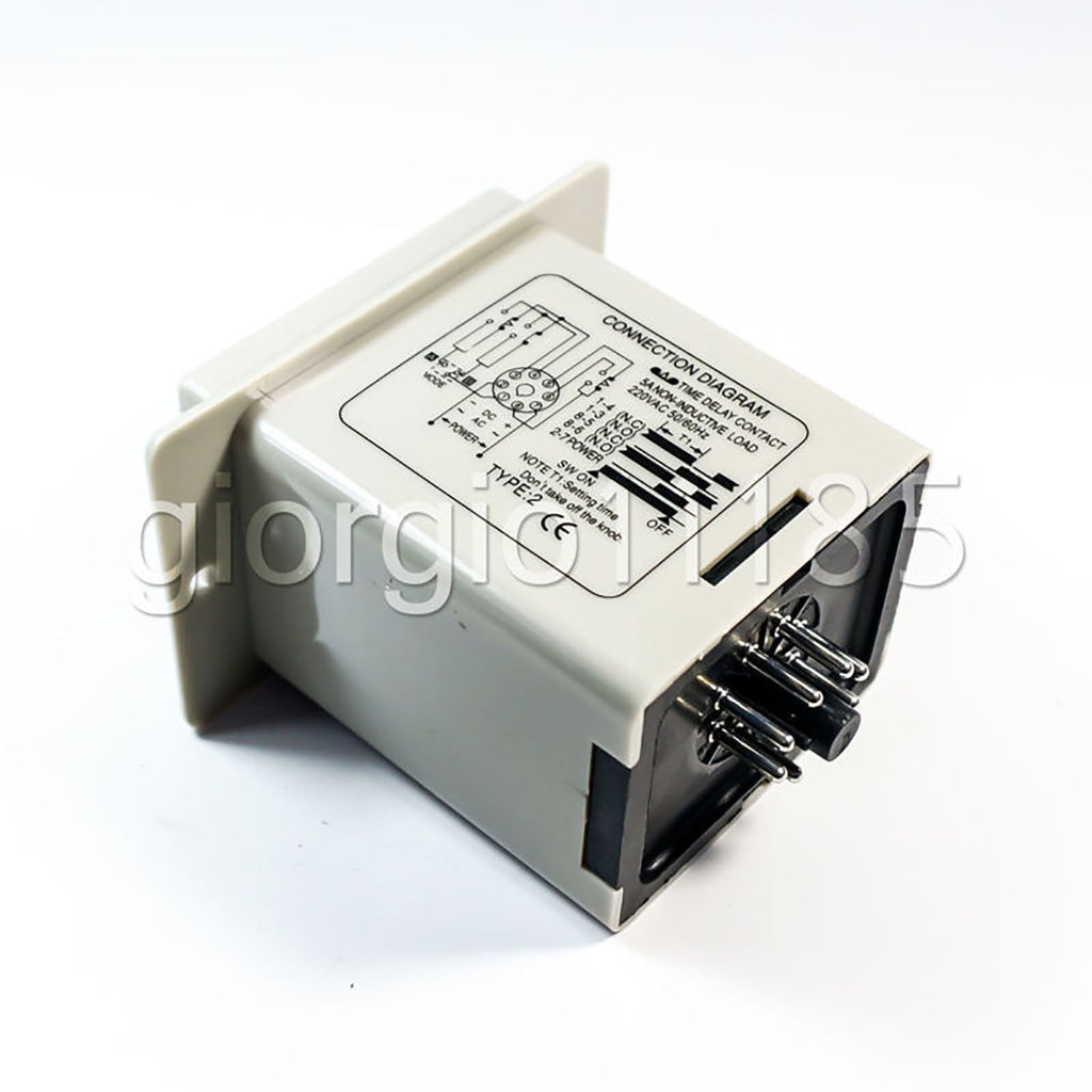US Stock ASY-3D 1-999m AC110V Power On Delay Timer Digital Time Relay 8P W/ Base