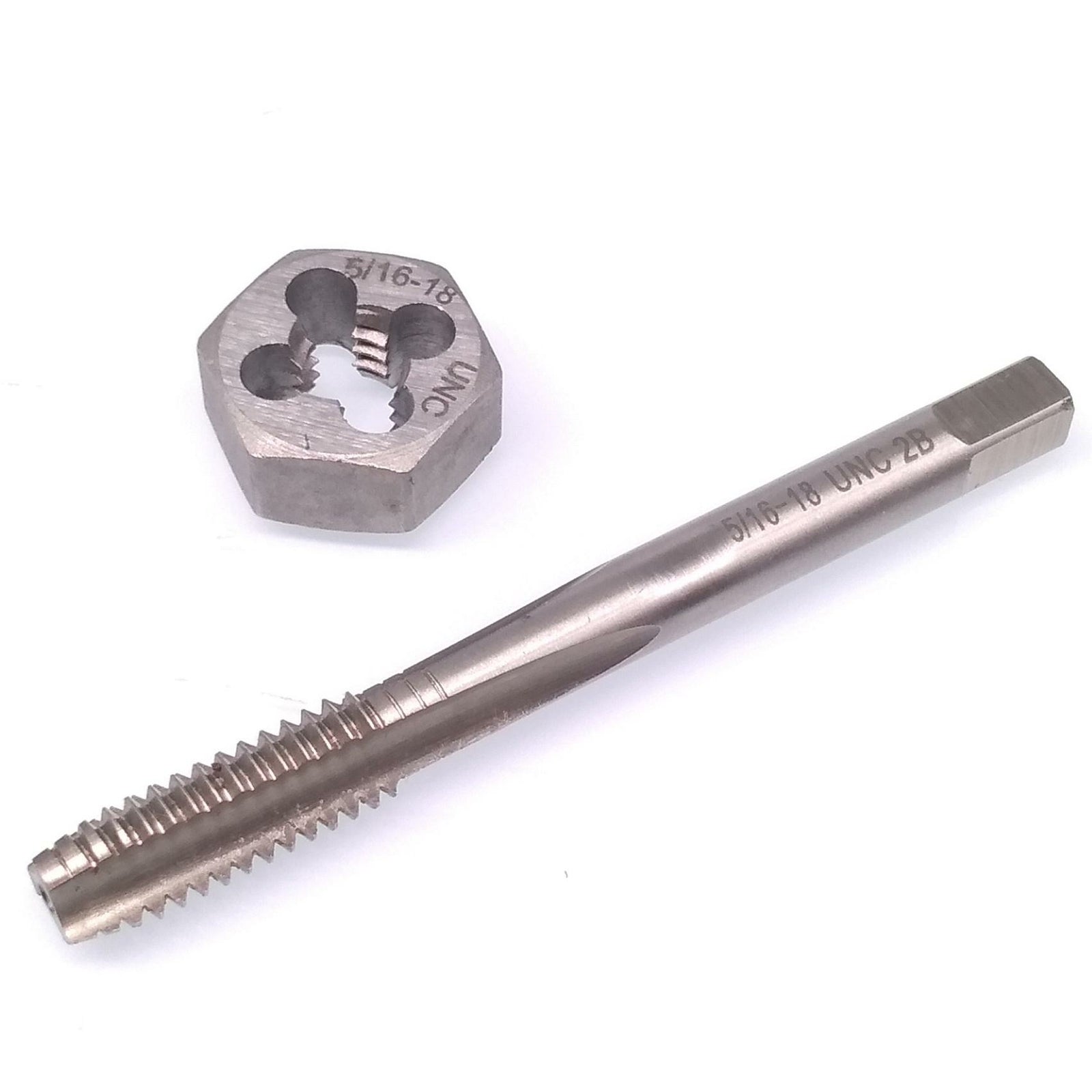 US Stock HSS 5/16-18 Tap & 5/16-18 Hexagon Die Thread Right Hand Set