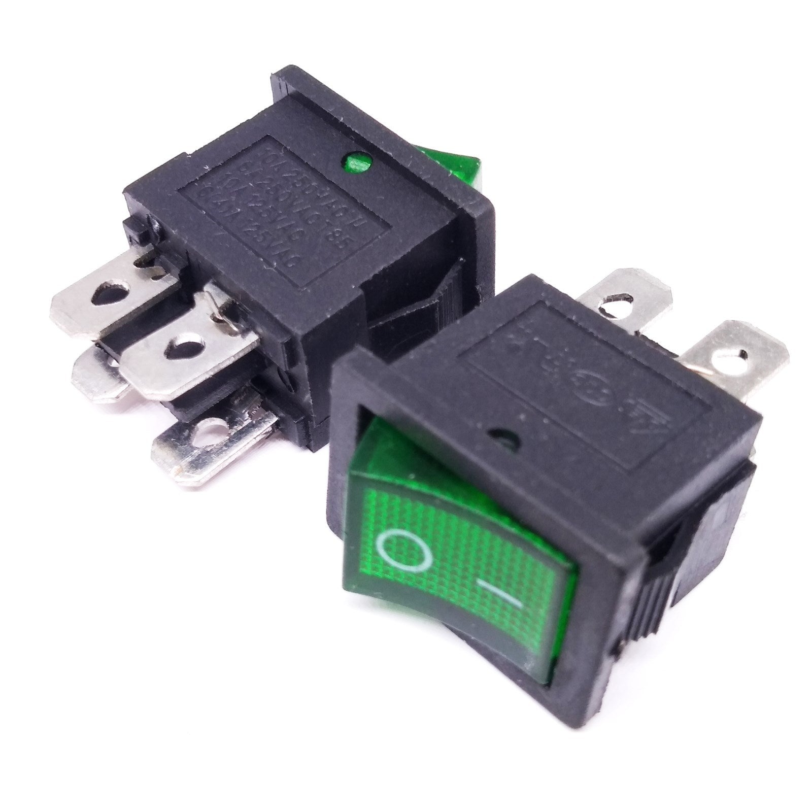 10pcs Green LED Light OFF/ON Boat Car Rocker Switch KCD1-104N