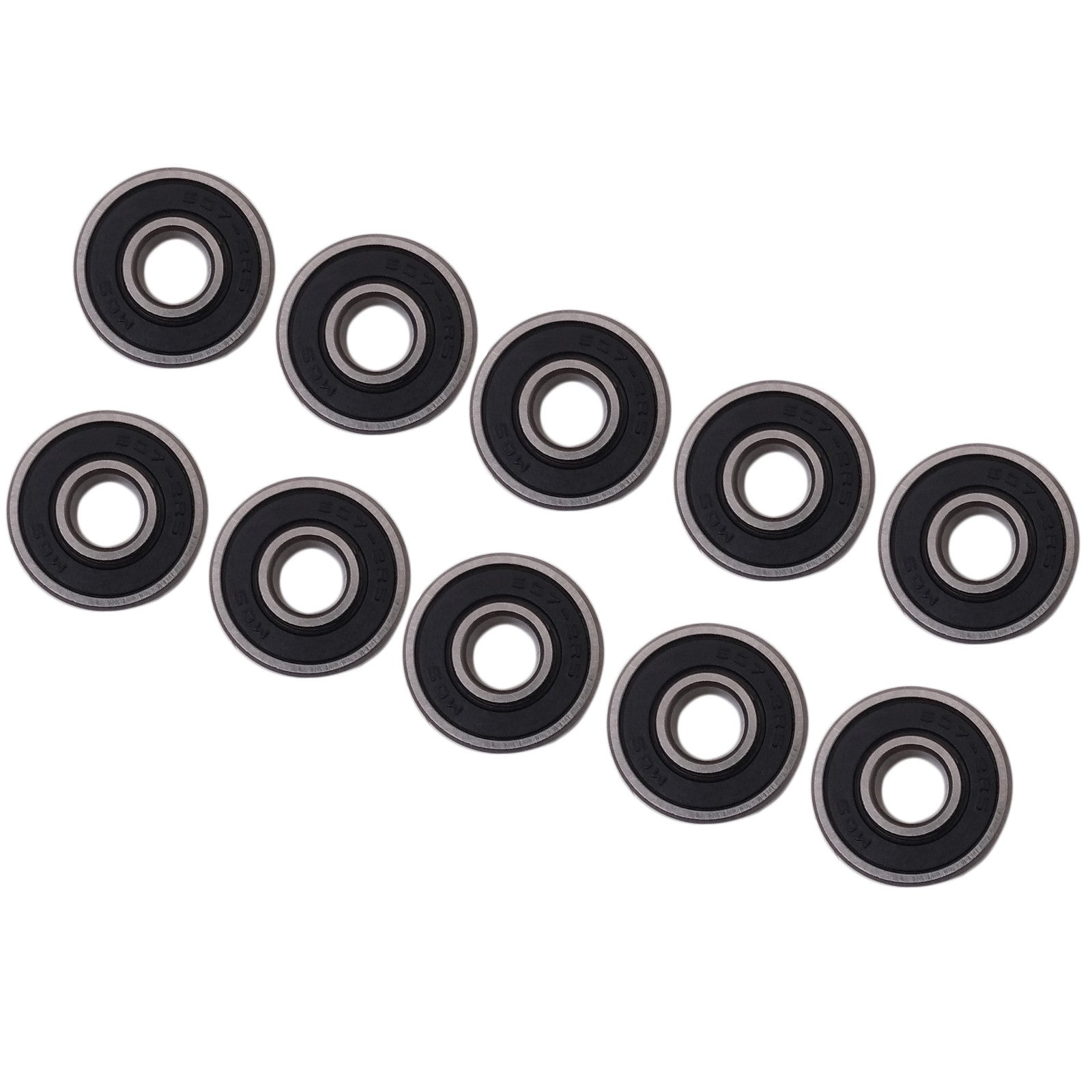US Stock 10pcs 607-2RS Rubber Sealed Ball Bearing Miniature Bearing 7 x 19 x 6mm
