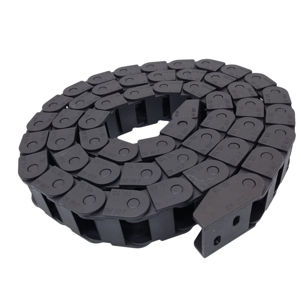 AU Stock  2M 2000mm Black Long Nylon Cable Drag Chain Wire Carrier 10 x 15mm