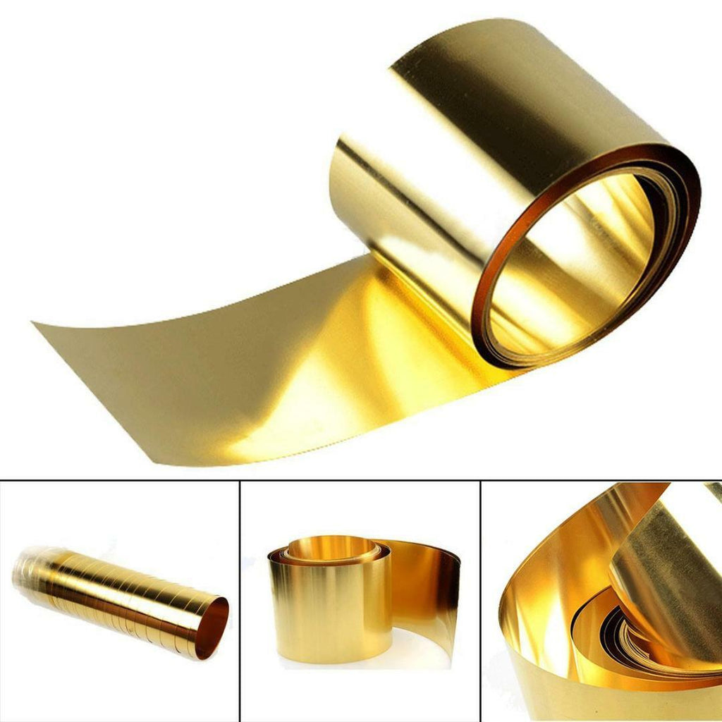 0.05mm ±10% x 100mm x 1000mm H62 Brass Metal Thin Sheet Foil Plate Roll