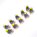 10 Units 10K B10K OHM Linear Taper Rotary Dual Potentiometer POT Yellow Knob