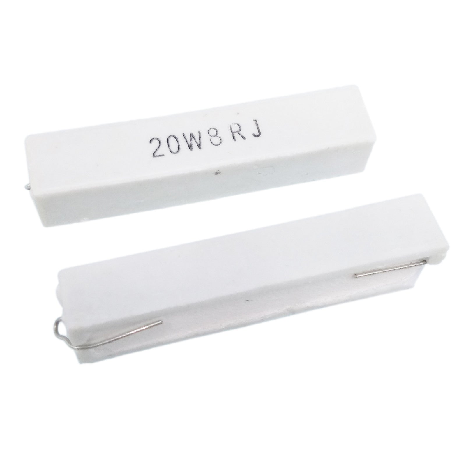 US Stock 2pcs 8 ohm 8RΩJ 20 watt Axial Ceramic Cement Power Resistor 20W