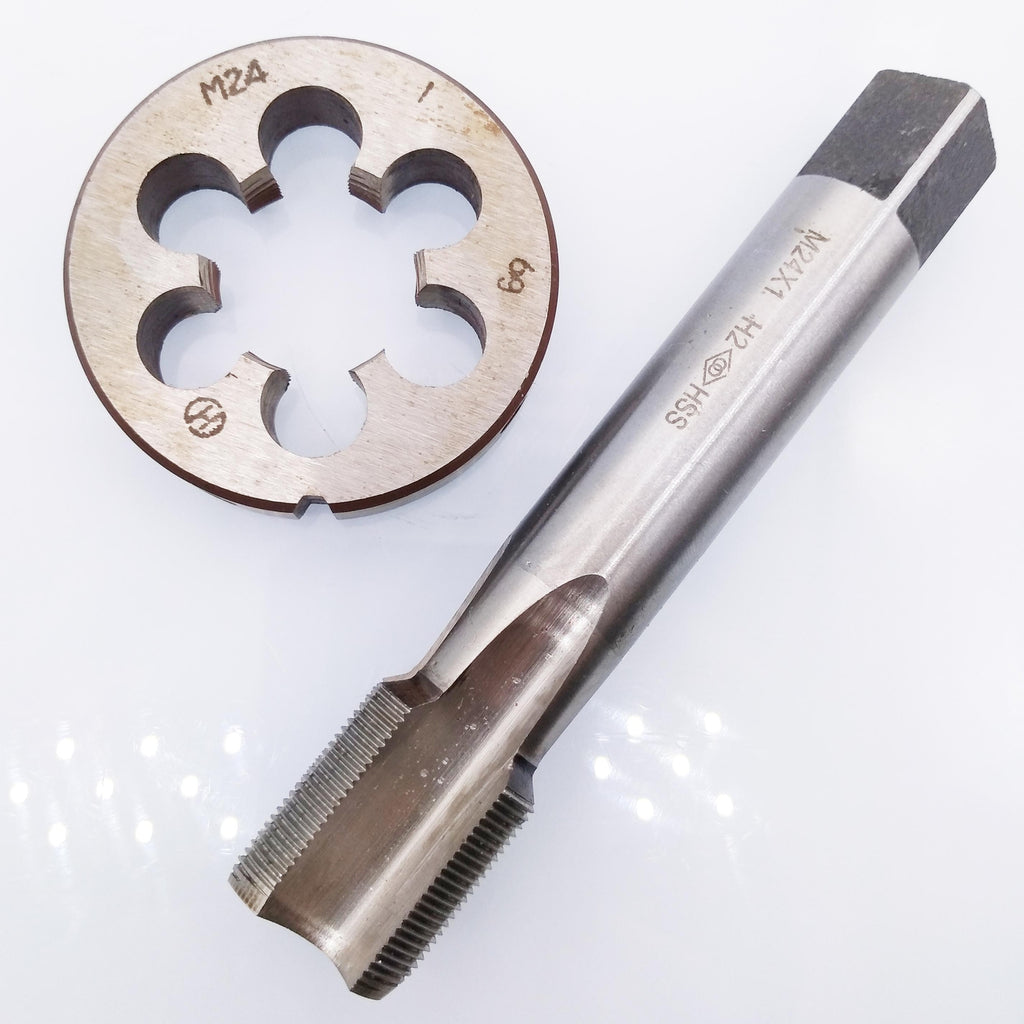 AU Stock  HSS M24 x 1mm Tap & M24 x 1.0mm Die Metric Thread Right Hand
