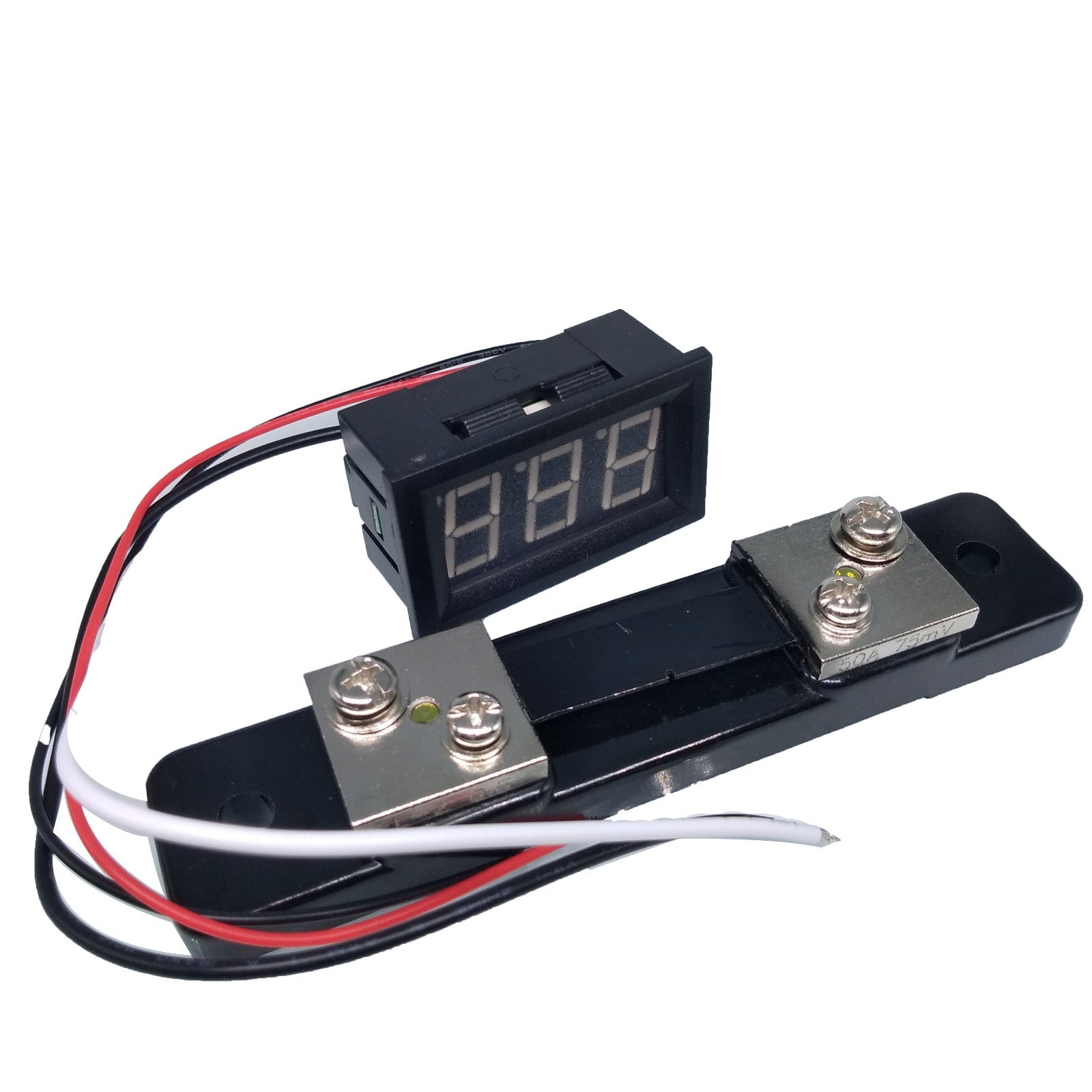 US Stock Mini Blue LED Digital Panel AMP Meter Gauge 50A DC & Shunt