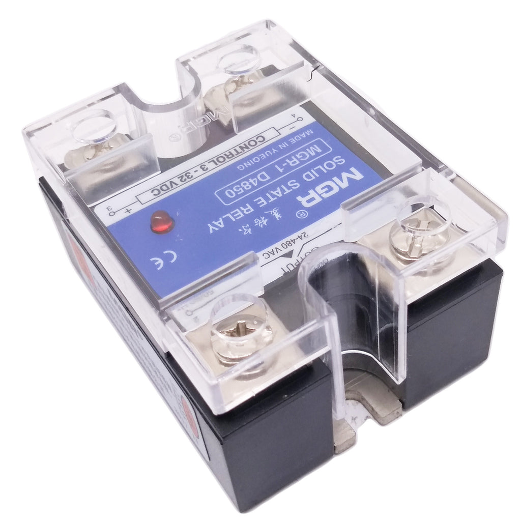 US Stock 50A Solid State Relay SSR DC-AC Input 3-32V DC Load 24-480V AC D4850