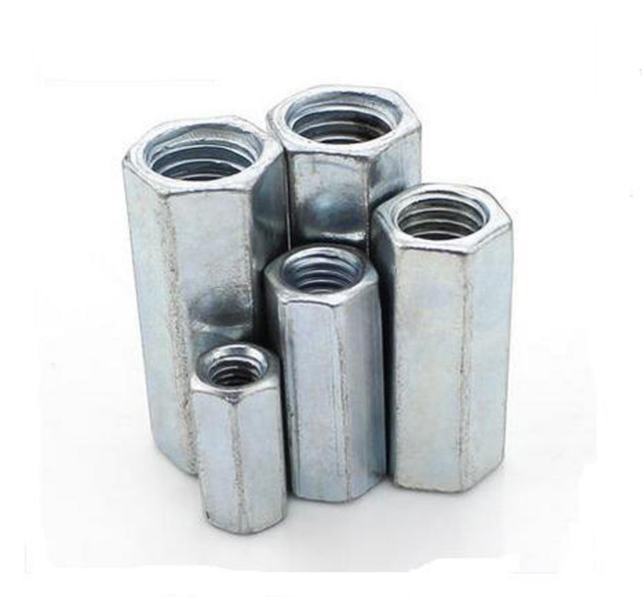 AU Stock  5pcs M6 x 1 x 30mm Long Rod Coupling Hex Nut Connector Zinc Plated