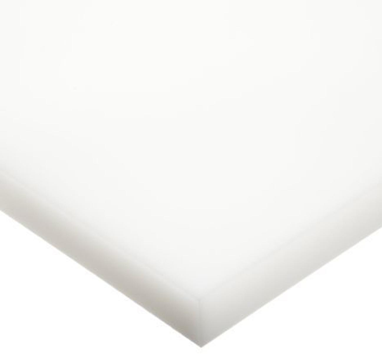 US Stock 30mm ±10% x 3.937" x 3.937" UHMW PE Plastic Sheet Plate Natural White