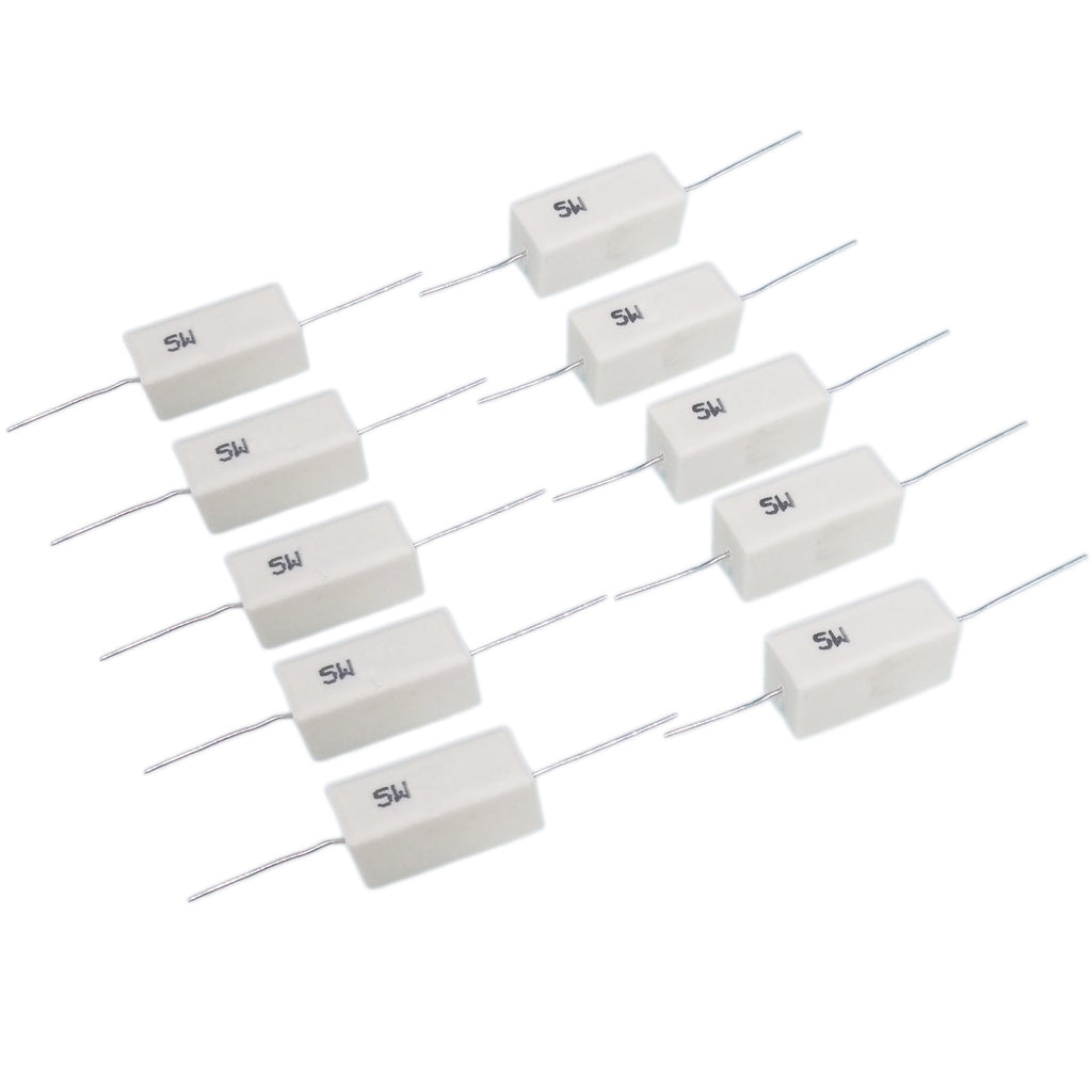 AU Stock 10pcs 1.5 ohm 1R5ΩJ 5 watt Axial Ceramic Cement Power Resistor 5W