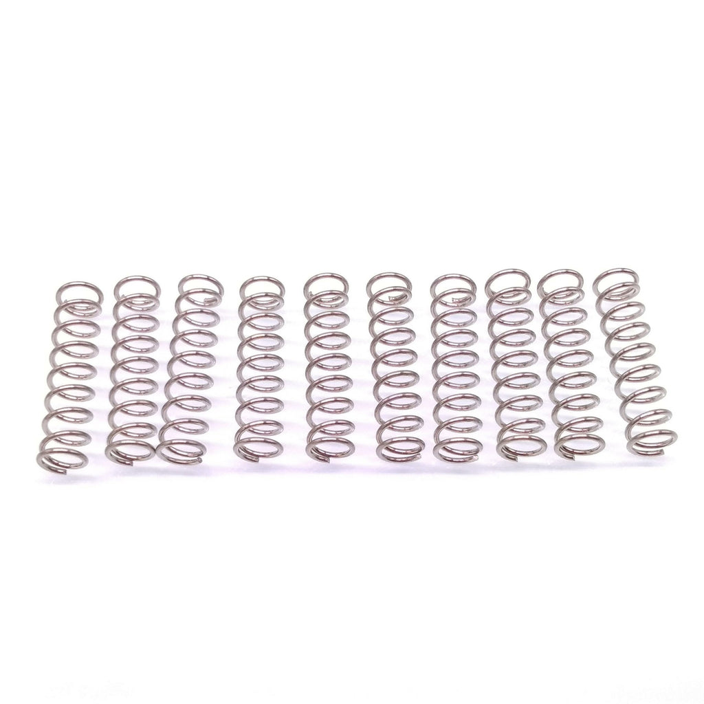 10x 0.6mm Wire Dia Stainless Steel Compression Spring Pressure OD 5mm Length 20