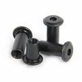 10x M6 x 20mm dia 8mm Black Steel Rivet Hex Socket Furniture Connector Cap Nuts