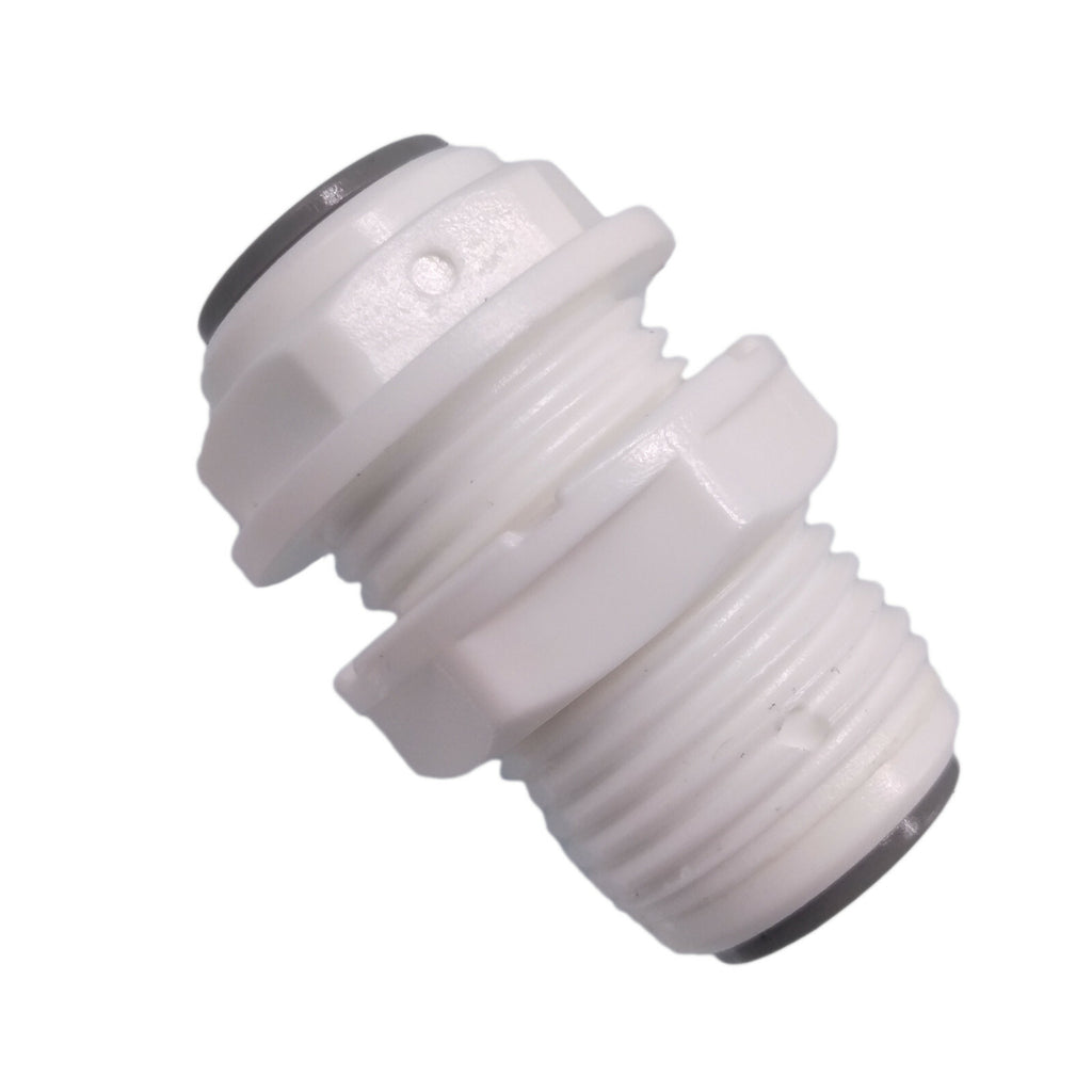 US Stock 2pcs 3/8" to 3/8" Quick Connect Bulkhead Connector Push Fit