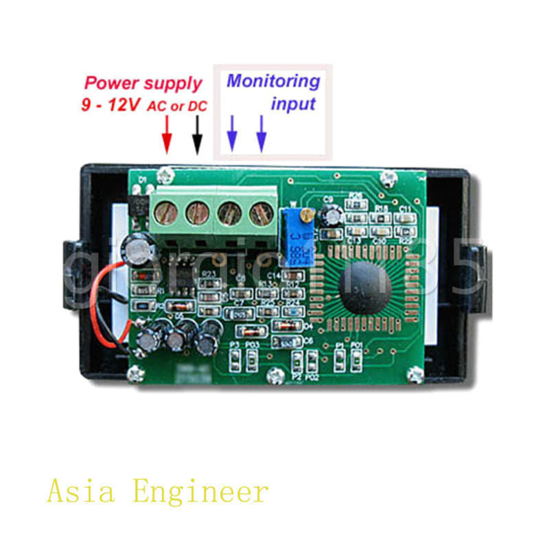 US Stock Blue LCD Digital AMP Current Panel Meter Ammeter DC 20A & Shunt