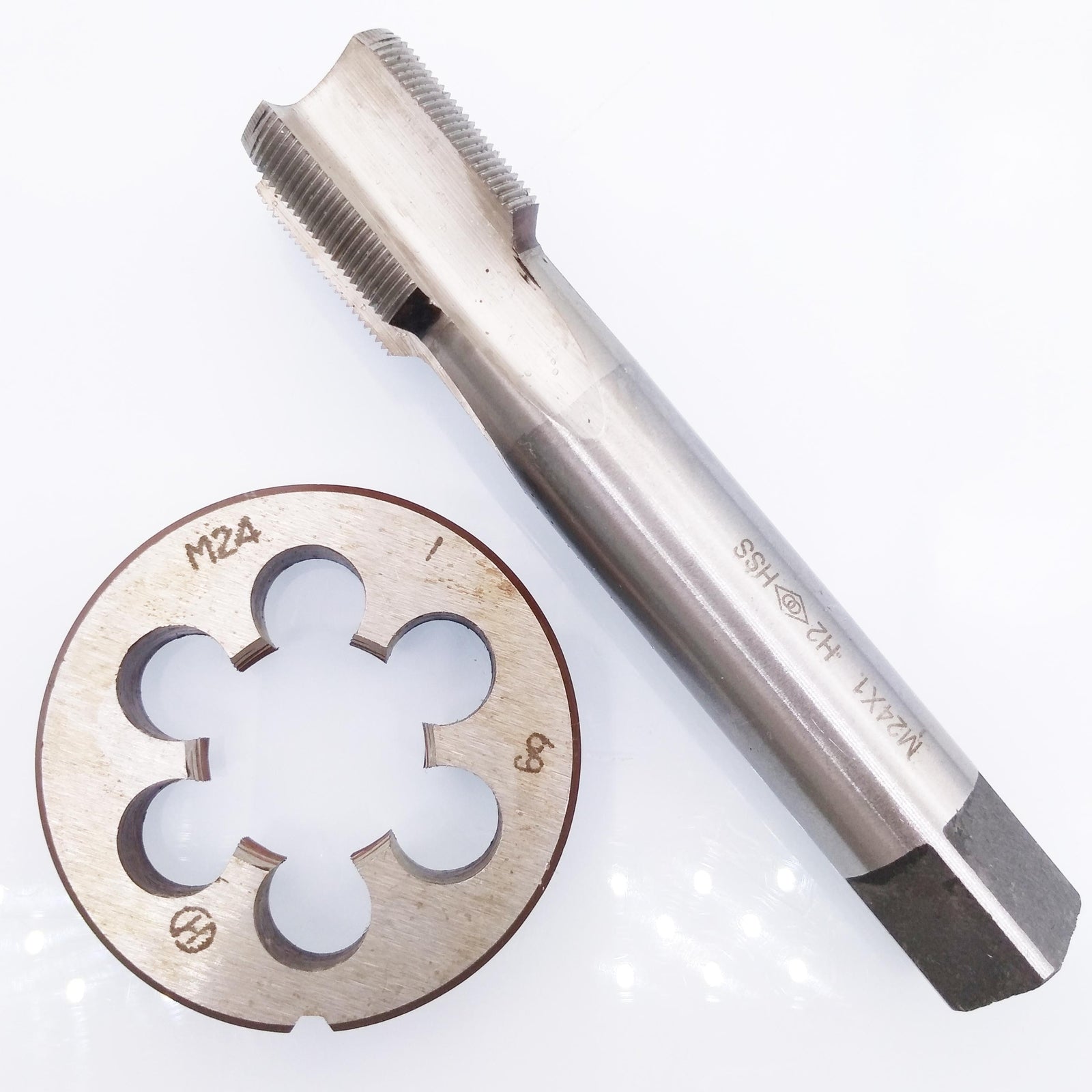 HSS M24 x 1mm Tap & M24 x 1.0mm Die Metric Thread Right Hand