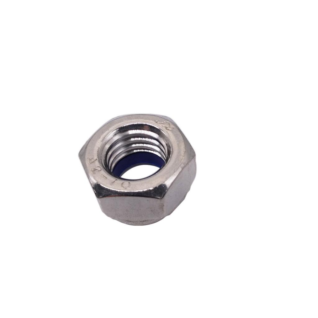 US Stock 6pcs M12 x 1.75mm Nylon Insert Hex Lock Nut DIN985 A2 Stainless Steel