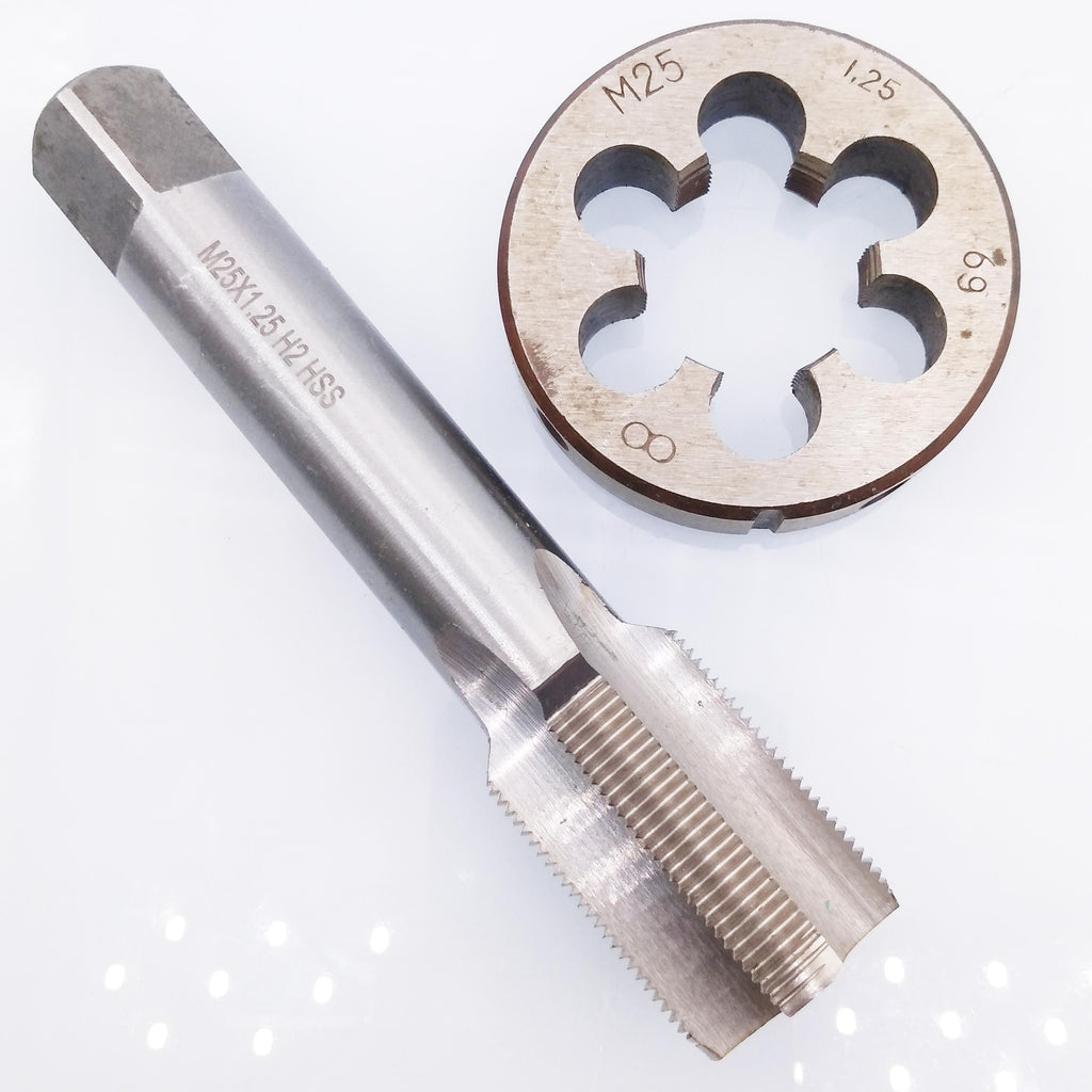 US Stock HSS M25 x 1.25mm Tap & M25 x 1.25mm Die Metric Thread Right Hand