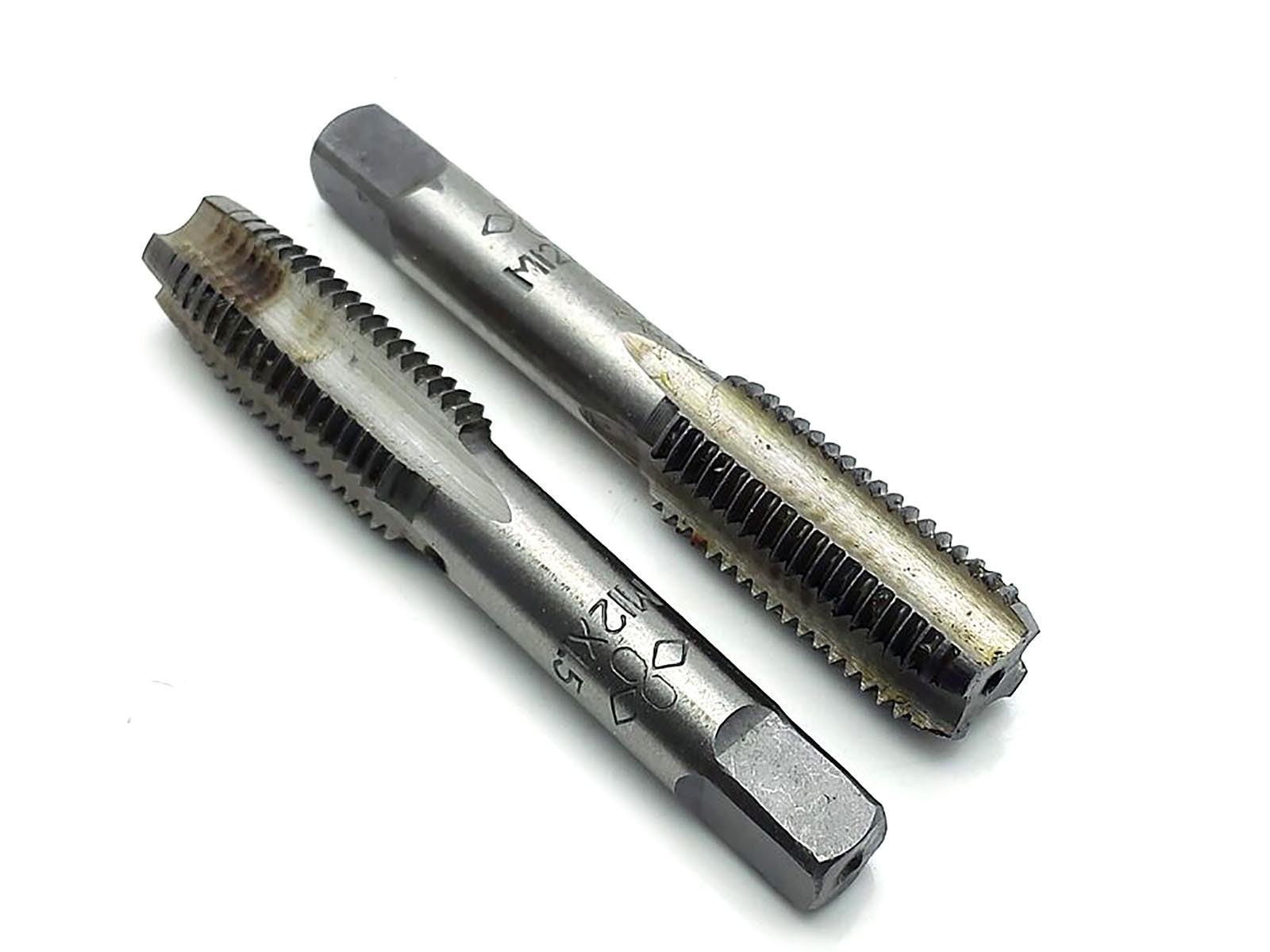 US Stock HSS 12mmx1.5 Metric Taper & Plug Tap Right Hand Thread M12x1.5mm Pitch