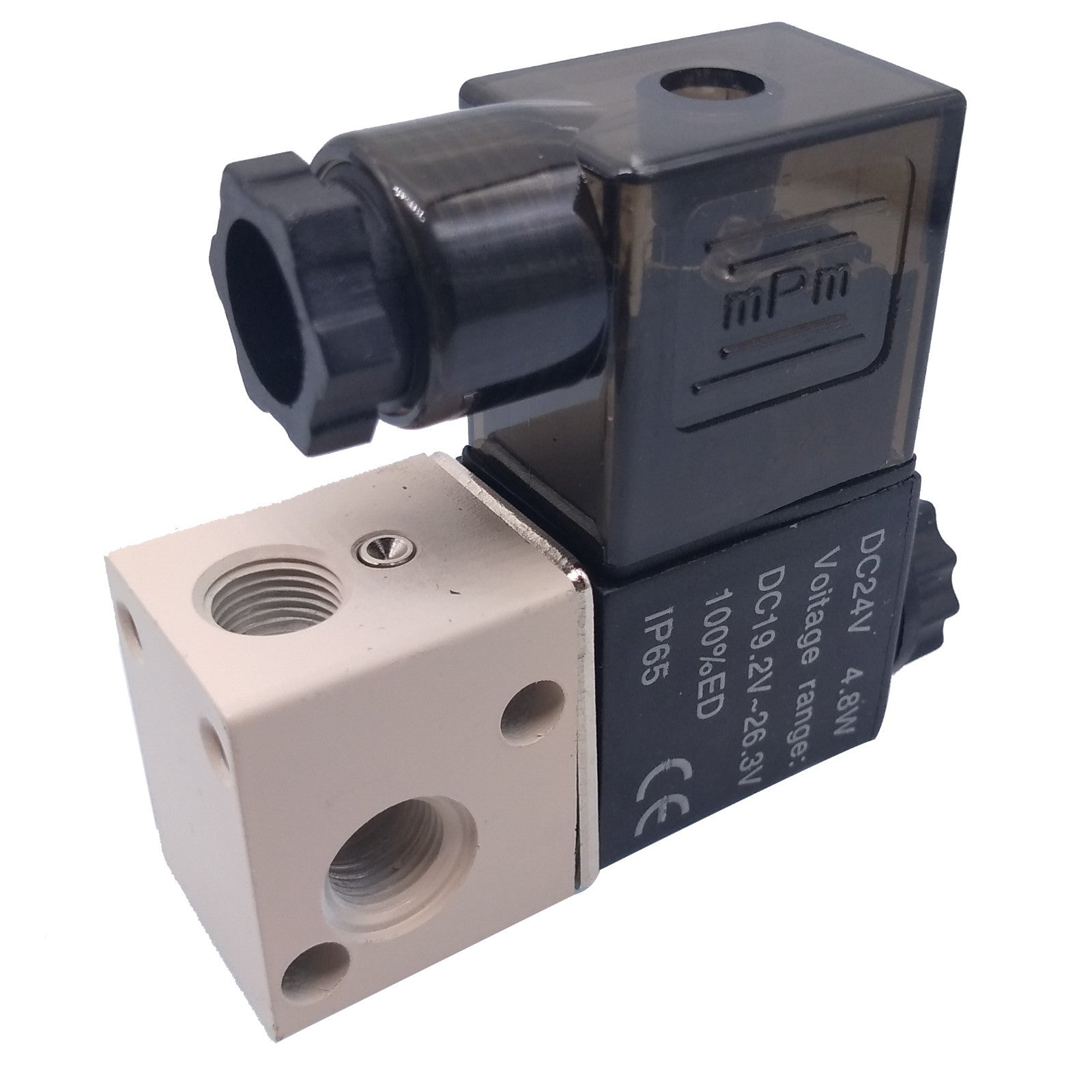 US Stock DC 24V Pneumatic Solenoid Air Valve 3 Way 2 Position NC 1/8" PT 3V1-06