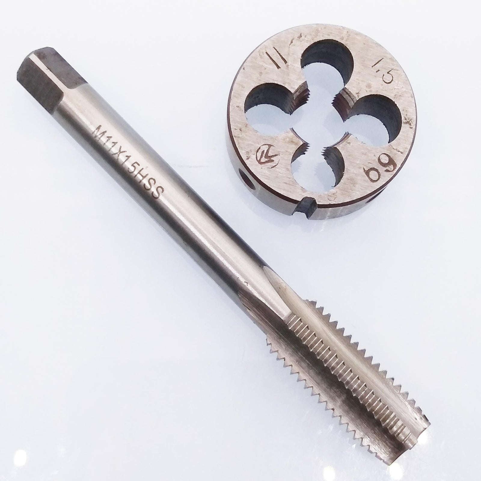 US Stock HSS M11 x 1.5mm Tap & M11 x 1.5mm Die Metric Thread Right Hand