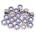 50x M10 x 1.5mm Self-Locking Nylon Insert Hex Nuts Stainless Steel