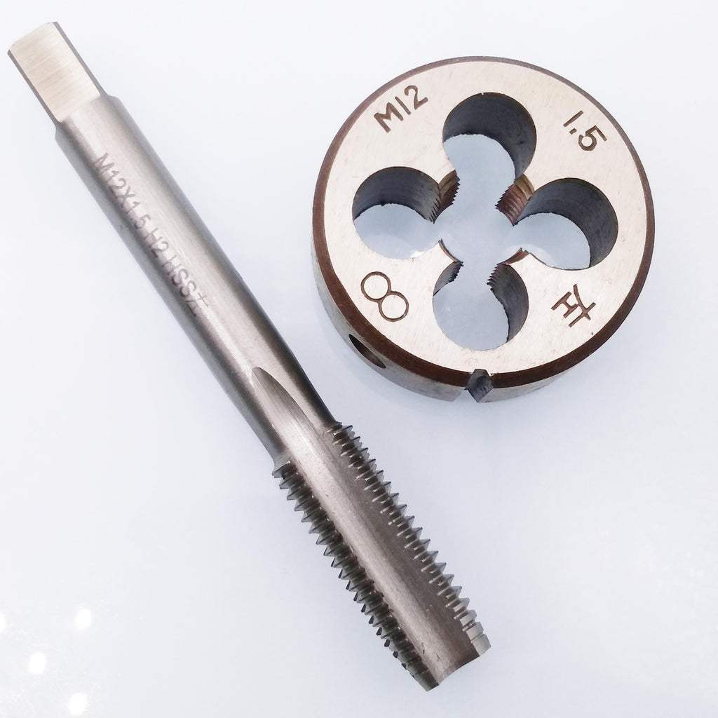US Stock HSS M12 x 1.5mm Tap & M12 x 1.5mm Die Metric Thread Left Hand