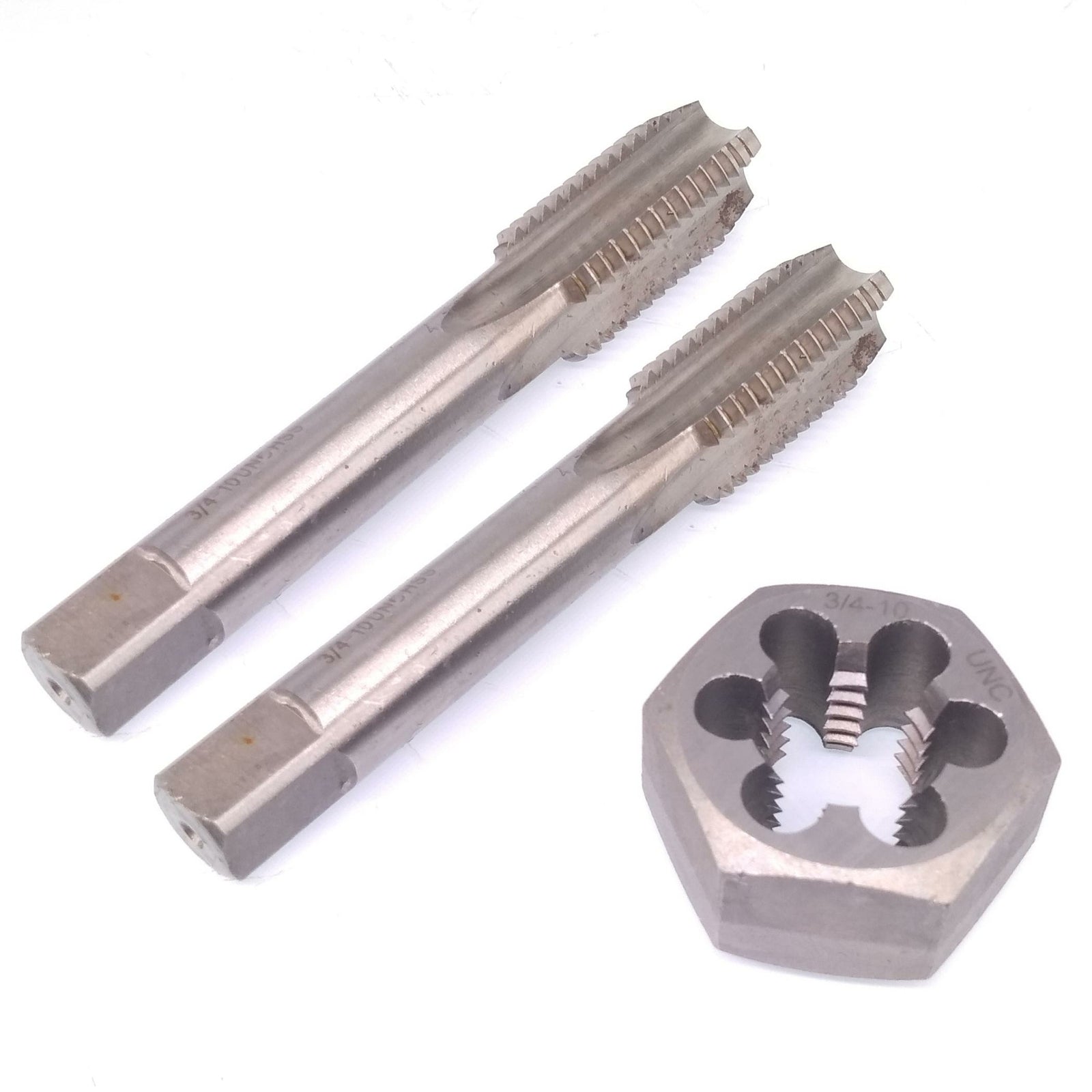 HSS 3/4-10 Taper & Plug Tap & 3/4-10Hexagon Die Thread Right Hand Set