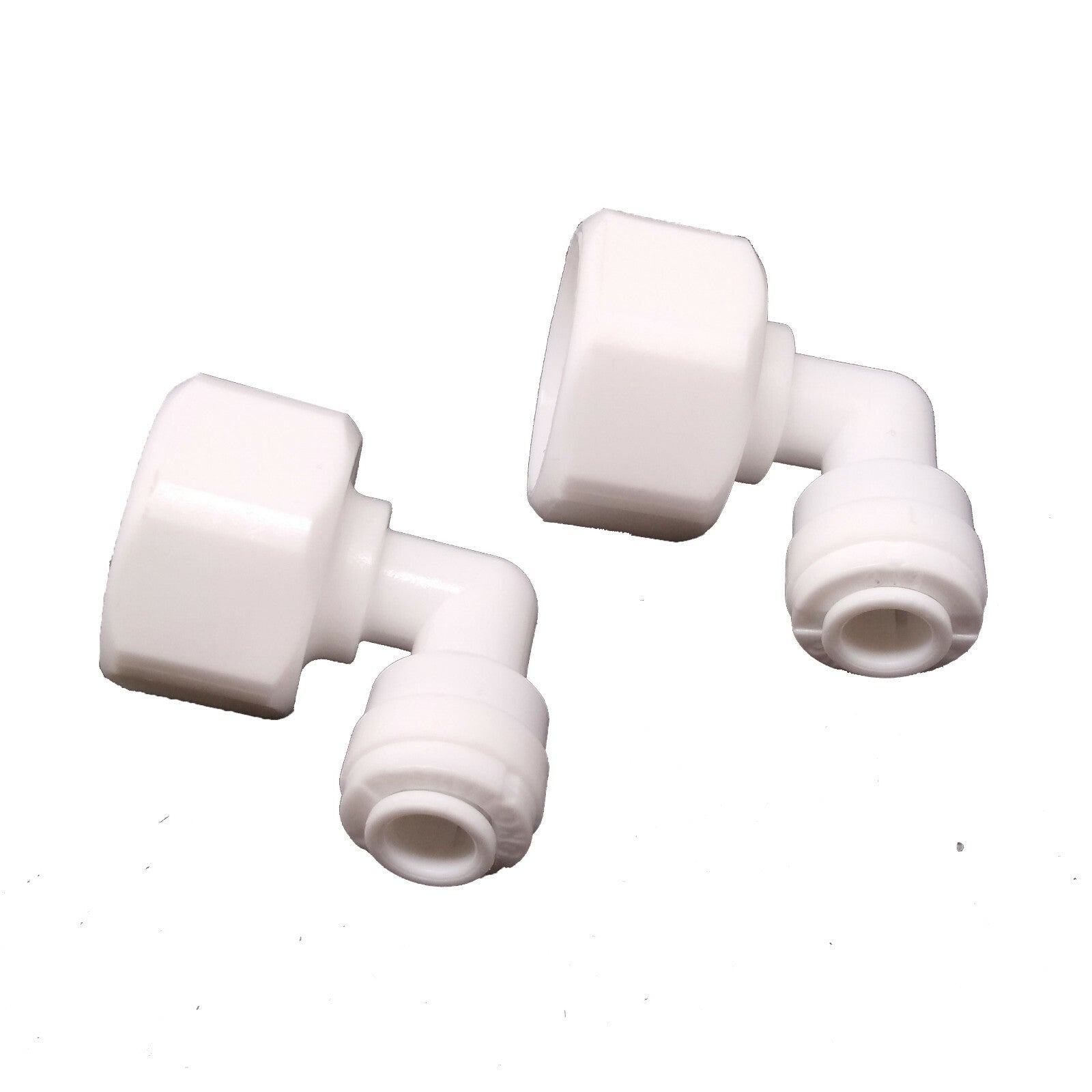 US Stock 2pcs 1/2" Female Thread to 1/4" Tube L Elbow Quick Connect Push Fit