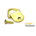 100x Triangle D-ring Picture Oil Painting Frame Wall Hook Hanger Screw 13x23mm