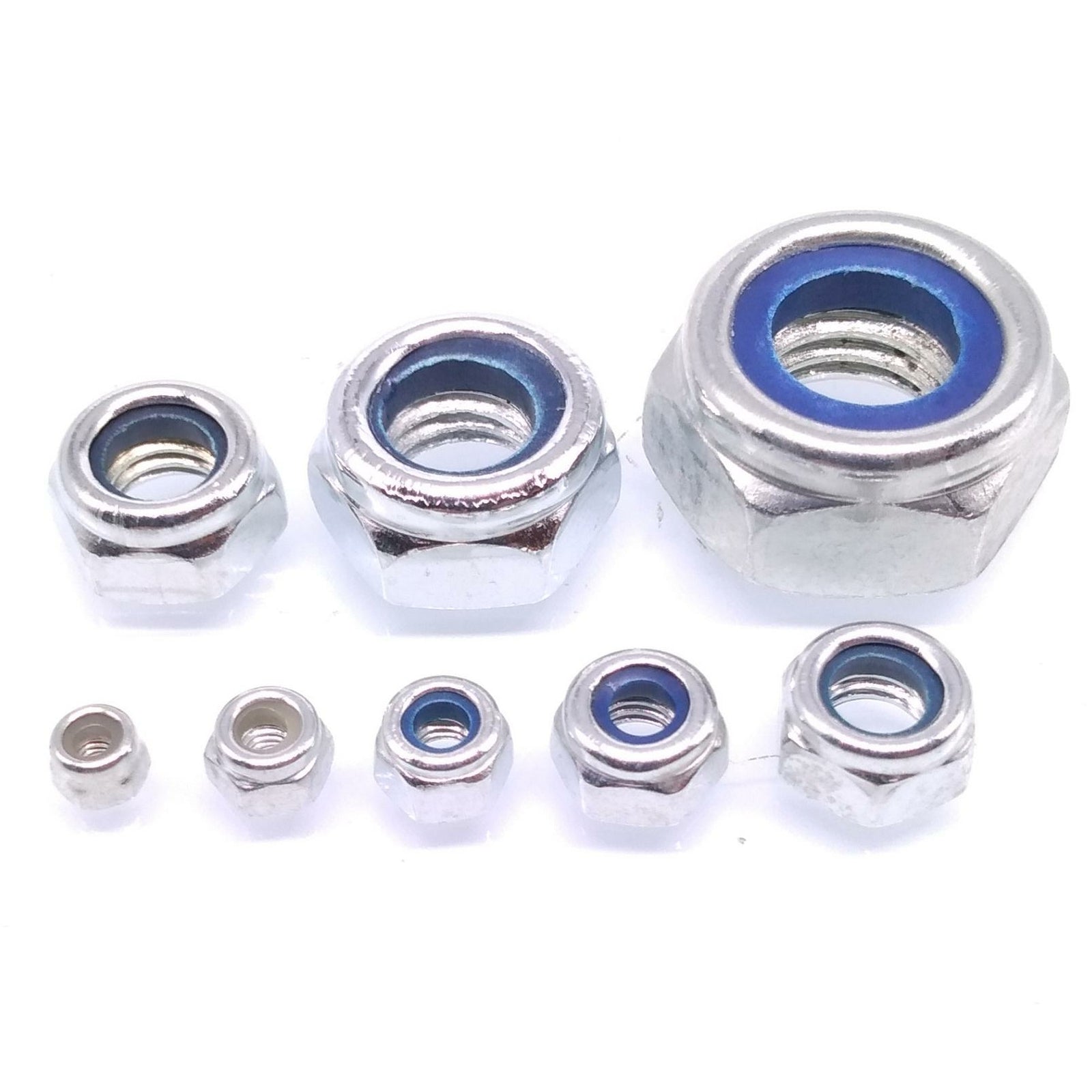 940x Self-Locking Nylon Insert Hex Nuts Zinc plated Carbon Steel Assortment Kit