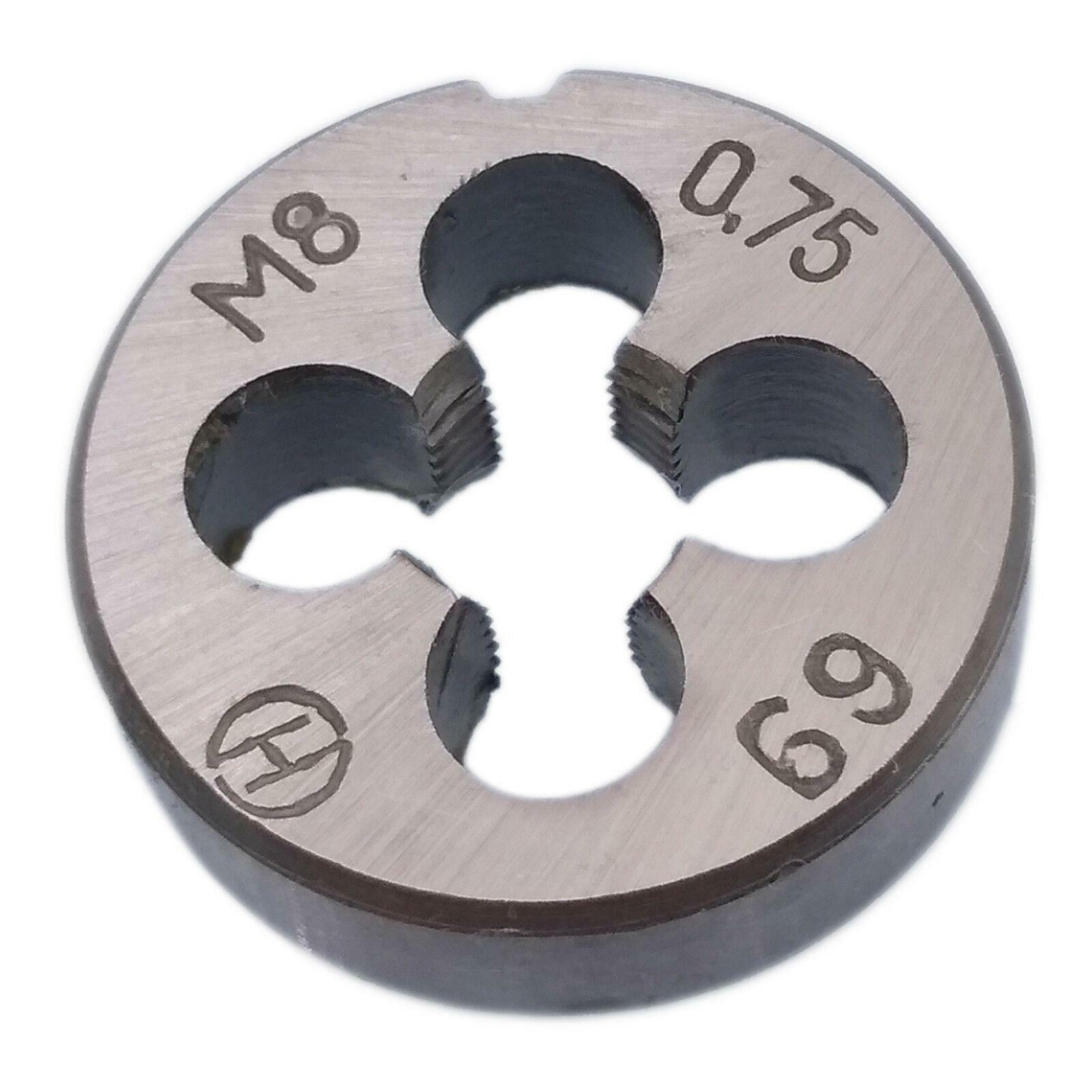 HSS M8 x 0.75mm Taper & Plug Tap & M8 x 0.75mm Die Metric Thread Right Hand