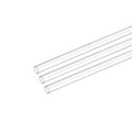 3pcs Plastic Pipe Rigid Tube Clear 0.23"(6mm) ID 0.31"(8mm) OD 6" (150mm) Length