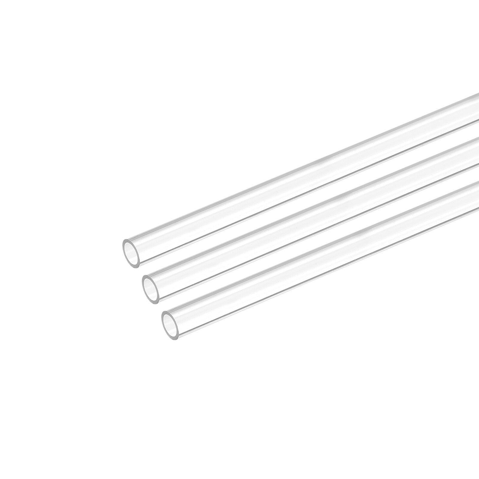 3pcs Plastic Pipe Rigid Tube Clear 0.23"(6mm) ID 0.31"(8mm) OD 6" (150mm) Length