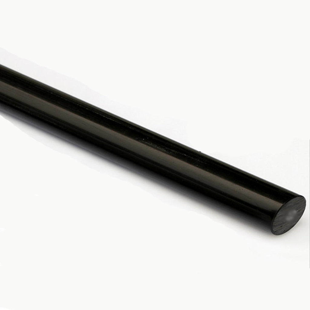 US Stock 3pcs 40mm ±10% Diameter 13" PA6 Nylon Round Rod Stick Bar Stock Black