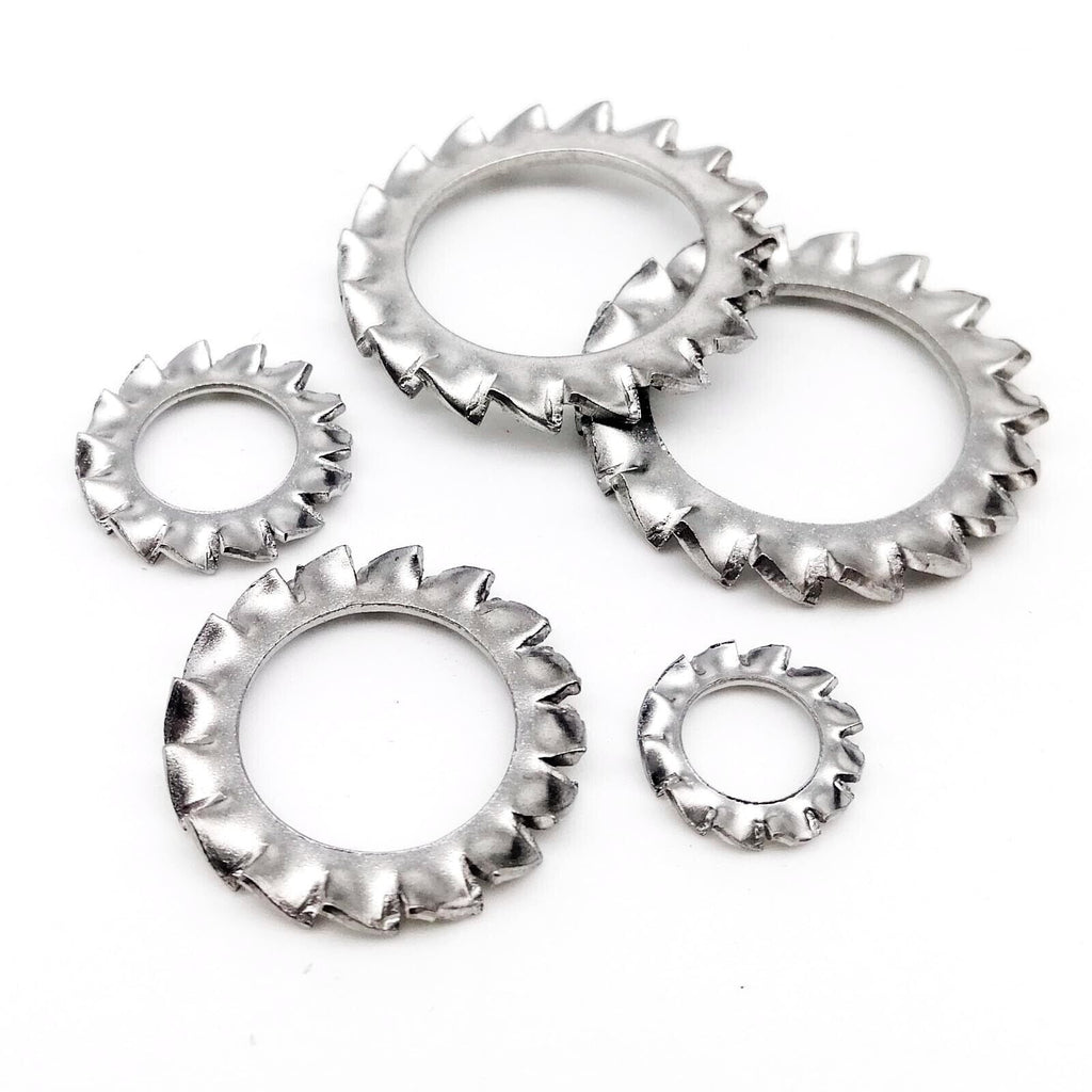 AU Stock 500 Mix M3-M8 External Internal Toothed Serrated Lock Washer Gasket Kit