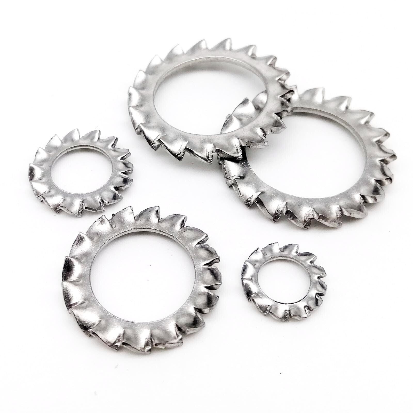AU Stock 500 Mix M3-M8 External Internal Toothed Serrated Lock Washer Gasket Kit