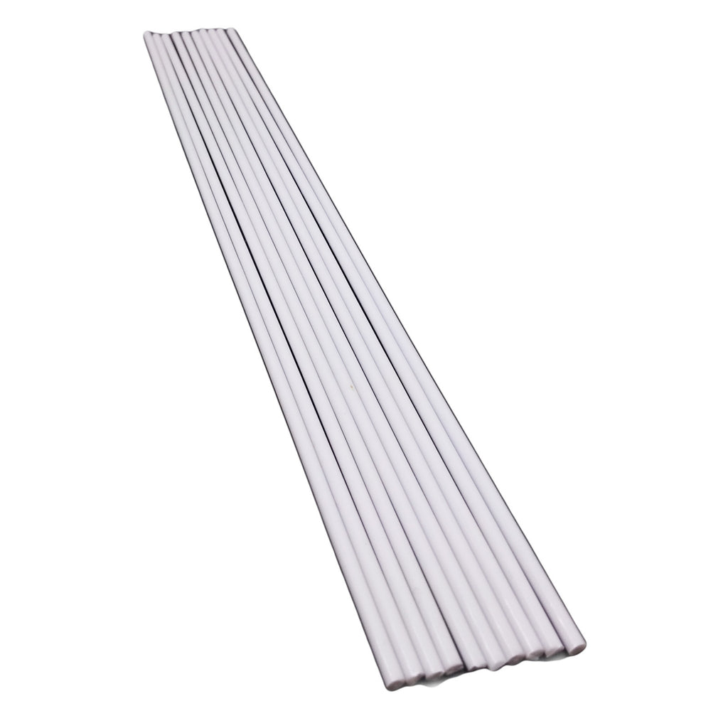 US Stock 10x ABS Styrene Plastic Round Bar Rod Dia 3mm ±10% 9.8" 250mm White