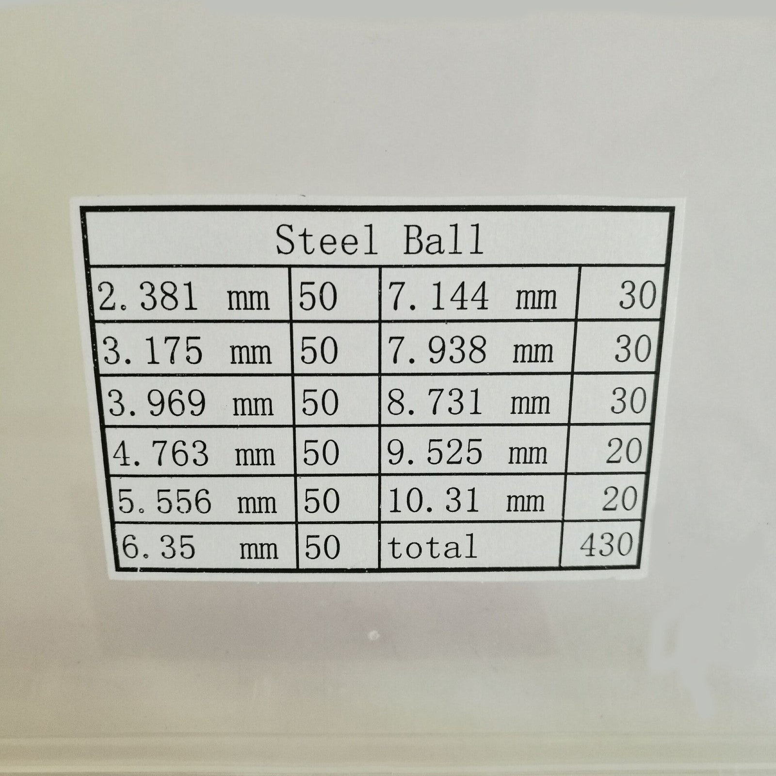 US Stock 430pcs Goliath Industrial Steel Chrome Balls Bearing Assortment G10 Kit