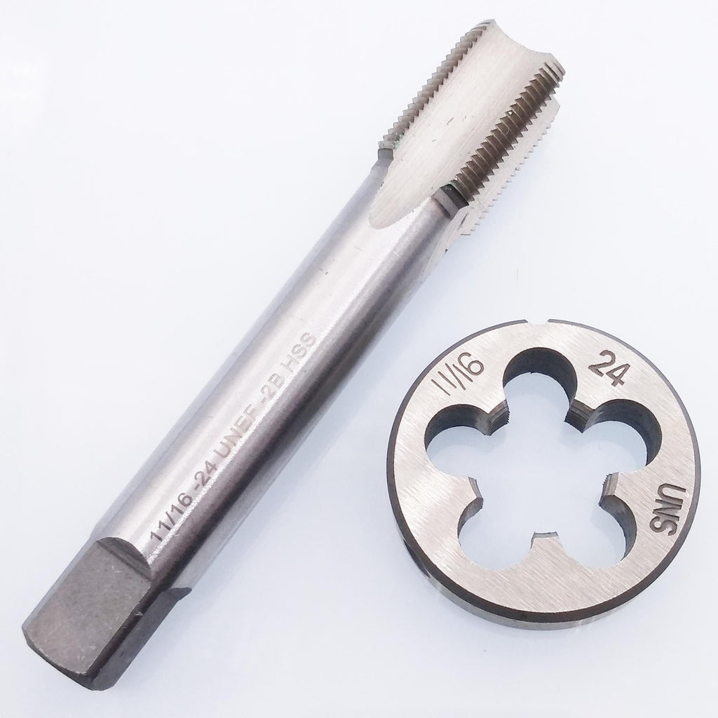 US Stock HSS 11/16-24 UNEF Tap & 11/16-24 UNS Die Right Hand
