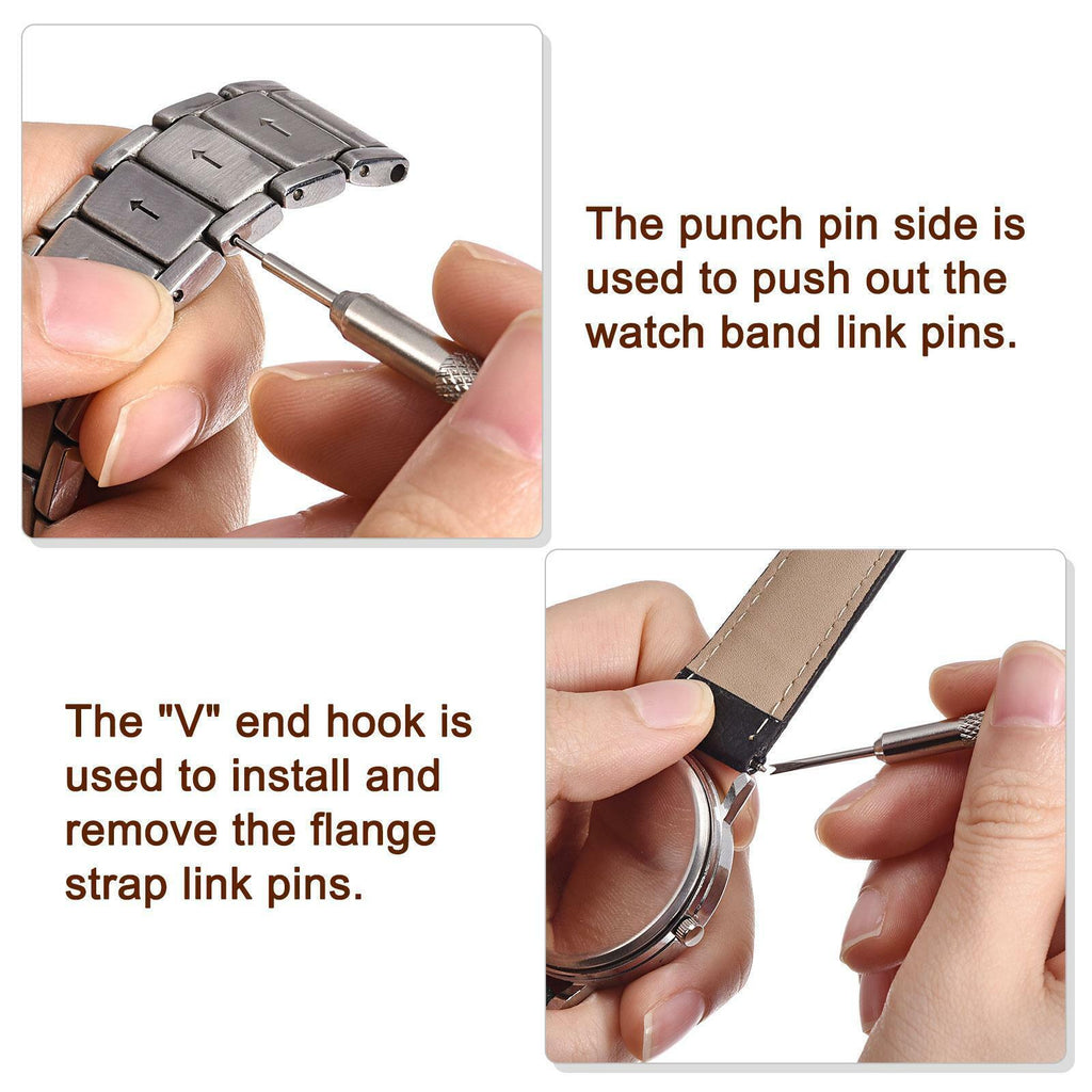 12pcs 18-25mm Watch Band Link Pins with Spring Bar Tool 1.4mm Dia Spring Bar Pin
