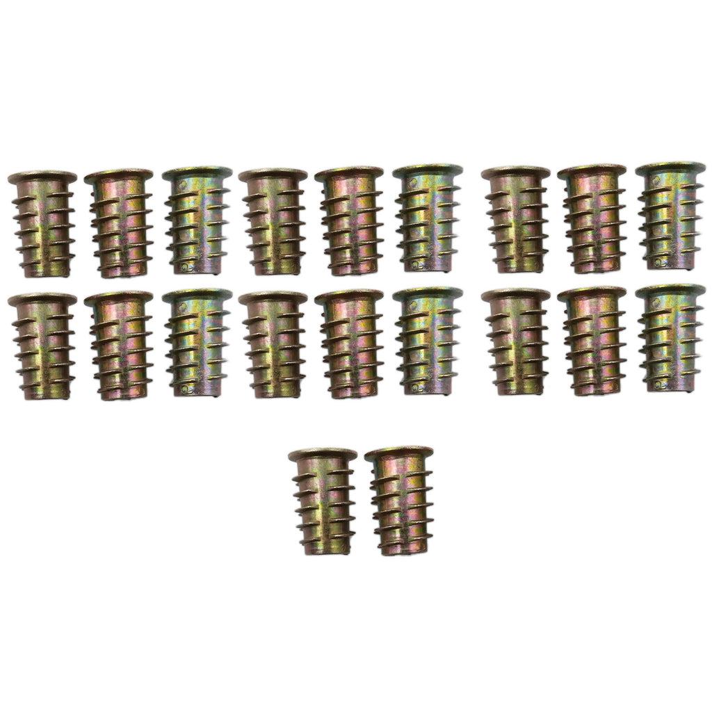 US Stock 20x M8 x 20mm Furniture Hex Drive Flat Head Nuts Screws For Wood Insert