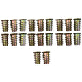 US Stock 20x M8 x 20mm Furniture Hex Drive Flat Head Nuts Screws For Wood Insert